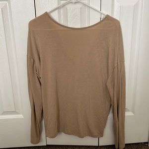 Size M tan Shein long-sleeve top